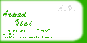 arpad visi business card